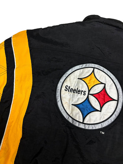 (XL) Vintage Steelers Starter Kangaroo Puffer Jacket