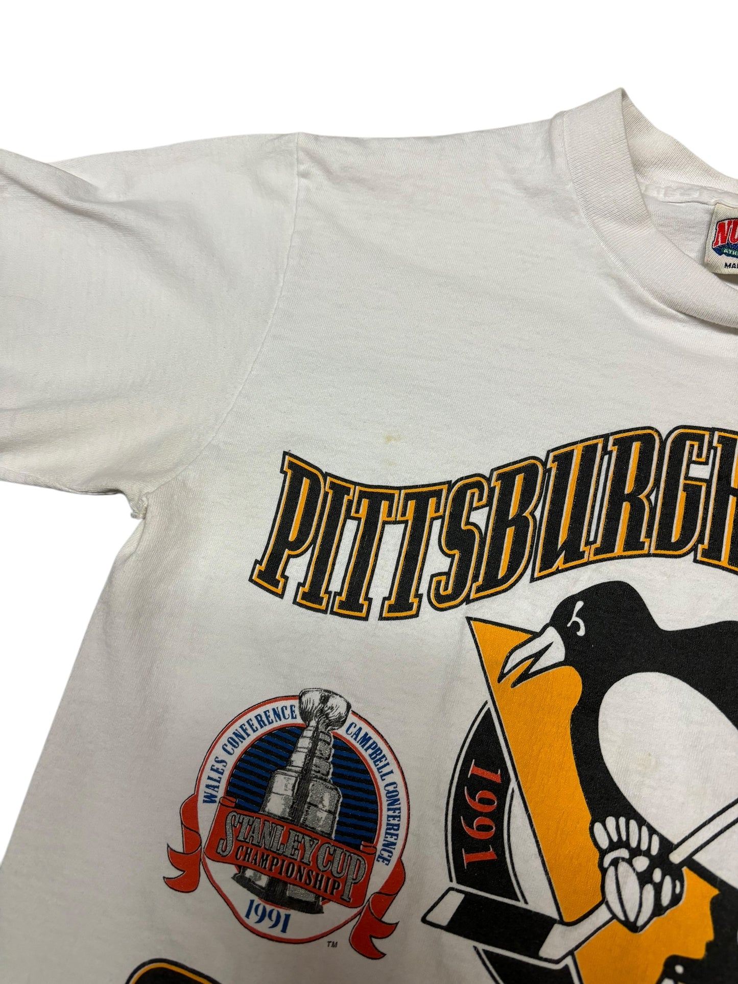 (S) 1992 Vintage Penguins B2B Stanley Cup Champs Tee