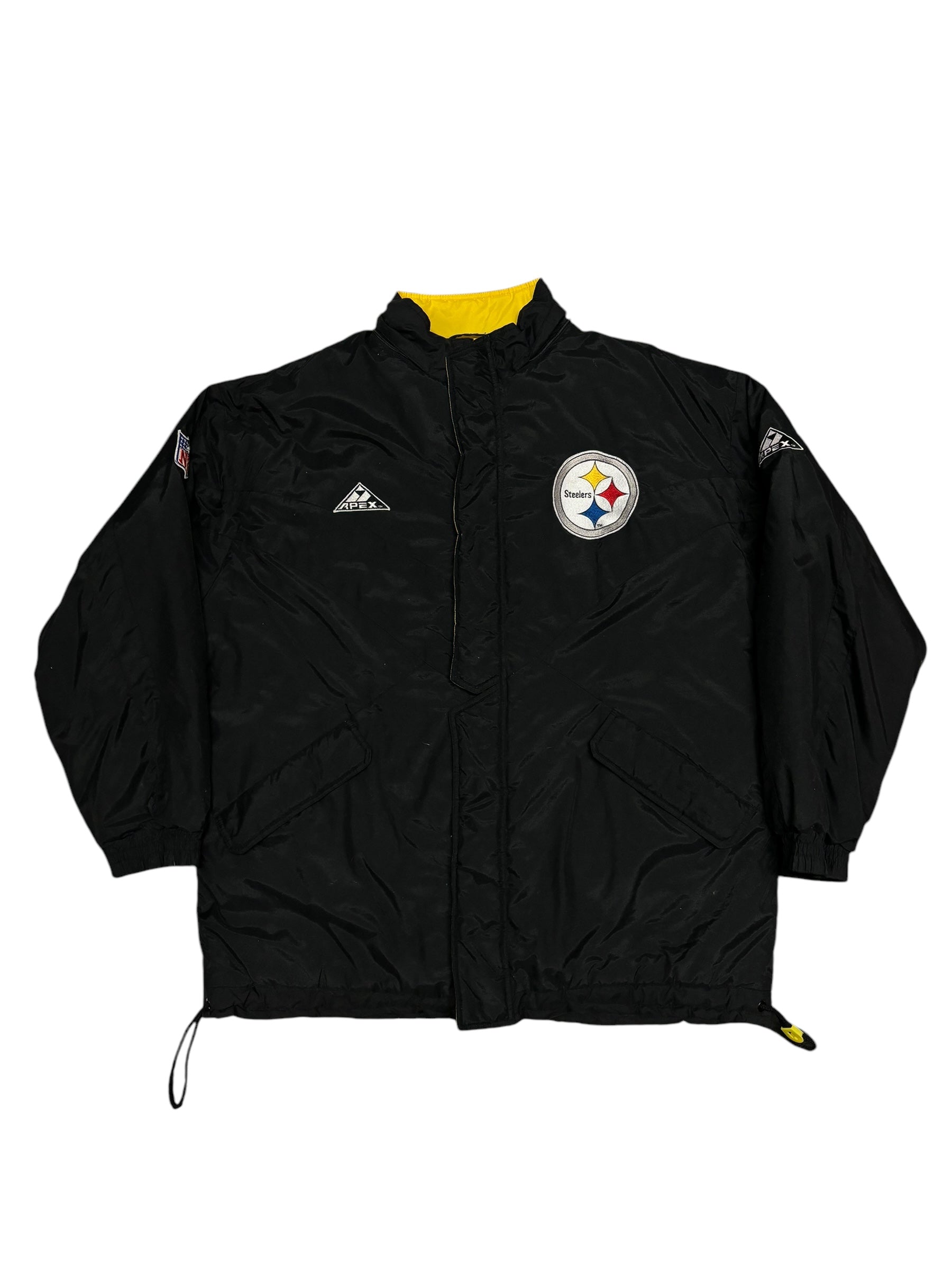 Vintage Pittsburg Steelers Starter NFL Pro Line Puffer Jacket hot XL Zip Up Black