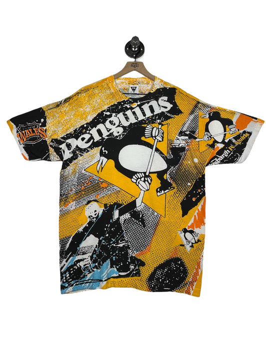 (XL) Vintage Penguins All Over Print Tee