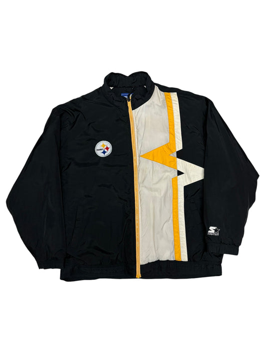 (XL) Vintage Steelers Starter Shockwave Puffer Jacket