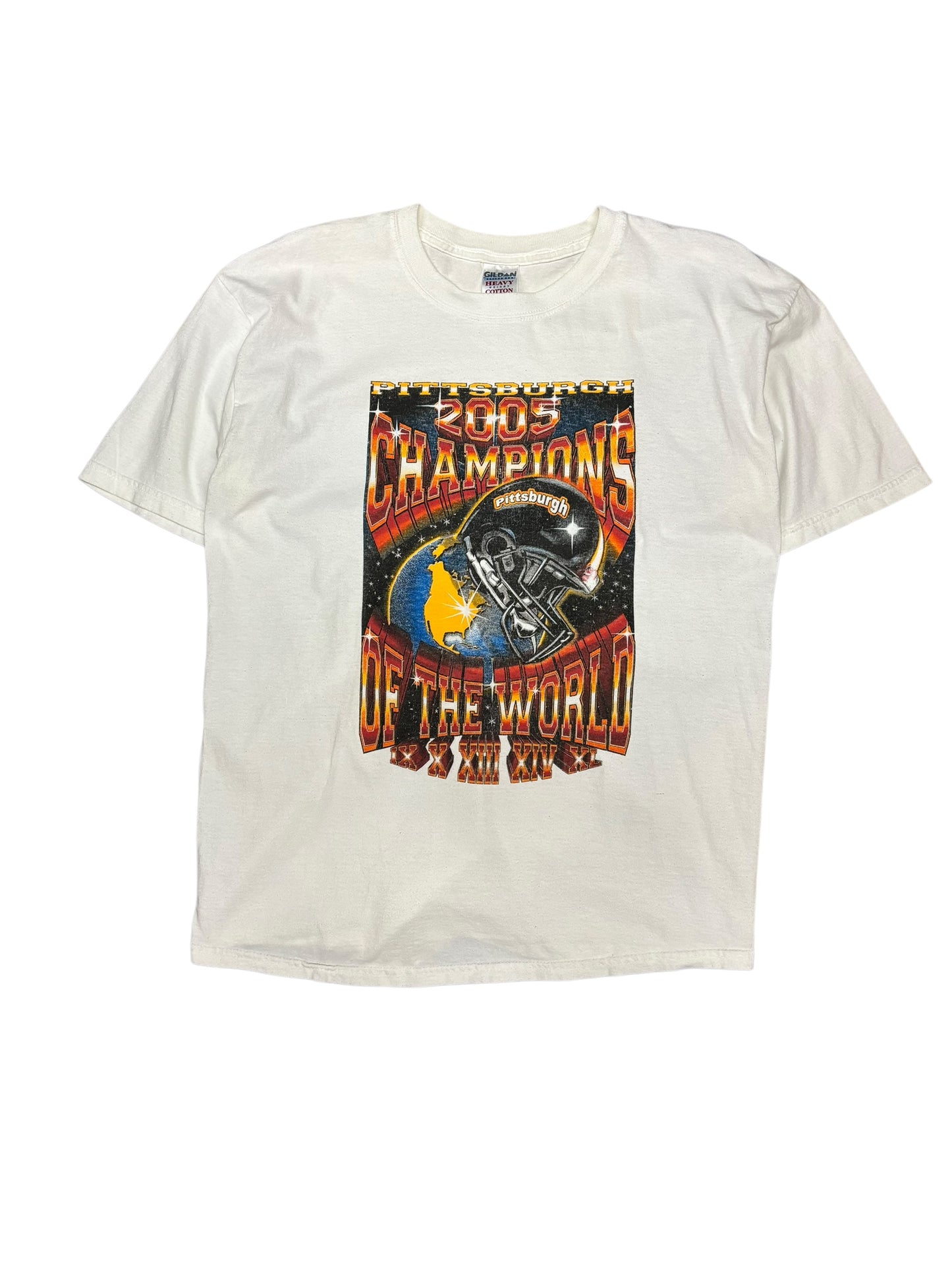 (L) 2005 Steelers "Champions of the World" Tee