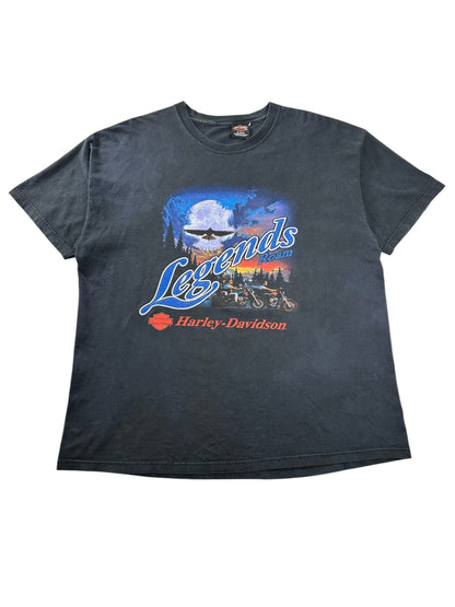 (XXL) Vintage Harley "Legends Roam" Double-Sided Tee