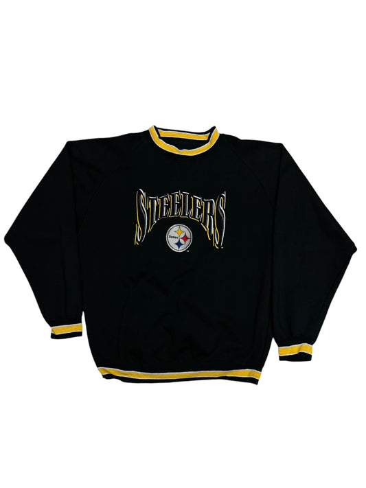 (L) Vintage Steelers Embroidered Logo 7 Crewneck