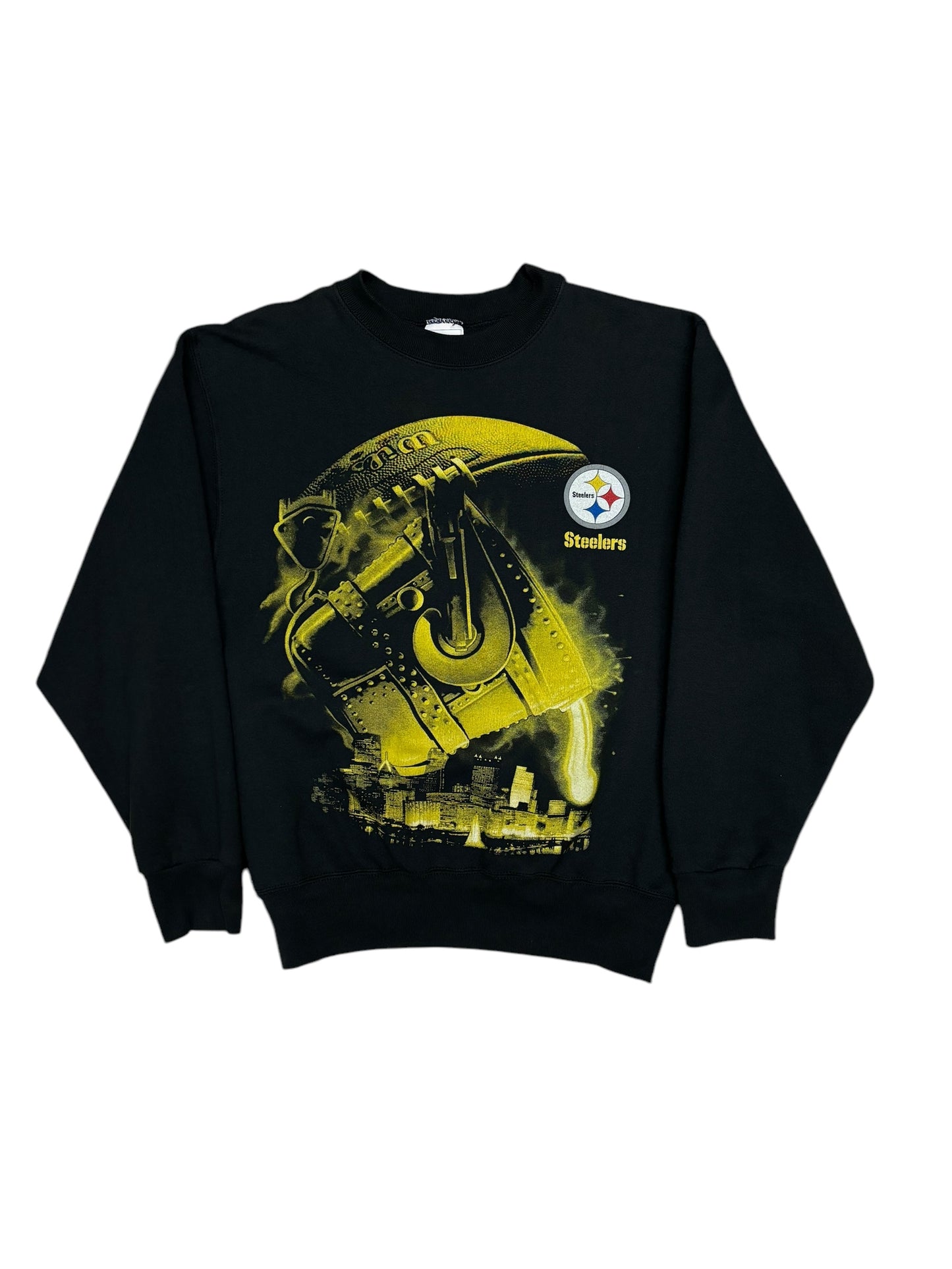 (S/M) Vintage Steelers "Pouring Steel" Crewneck