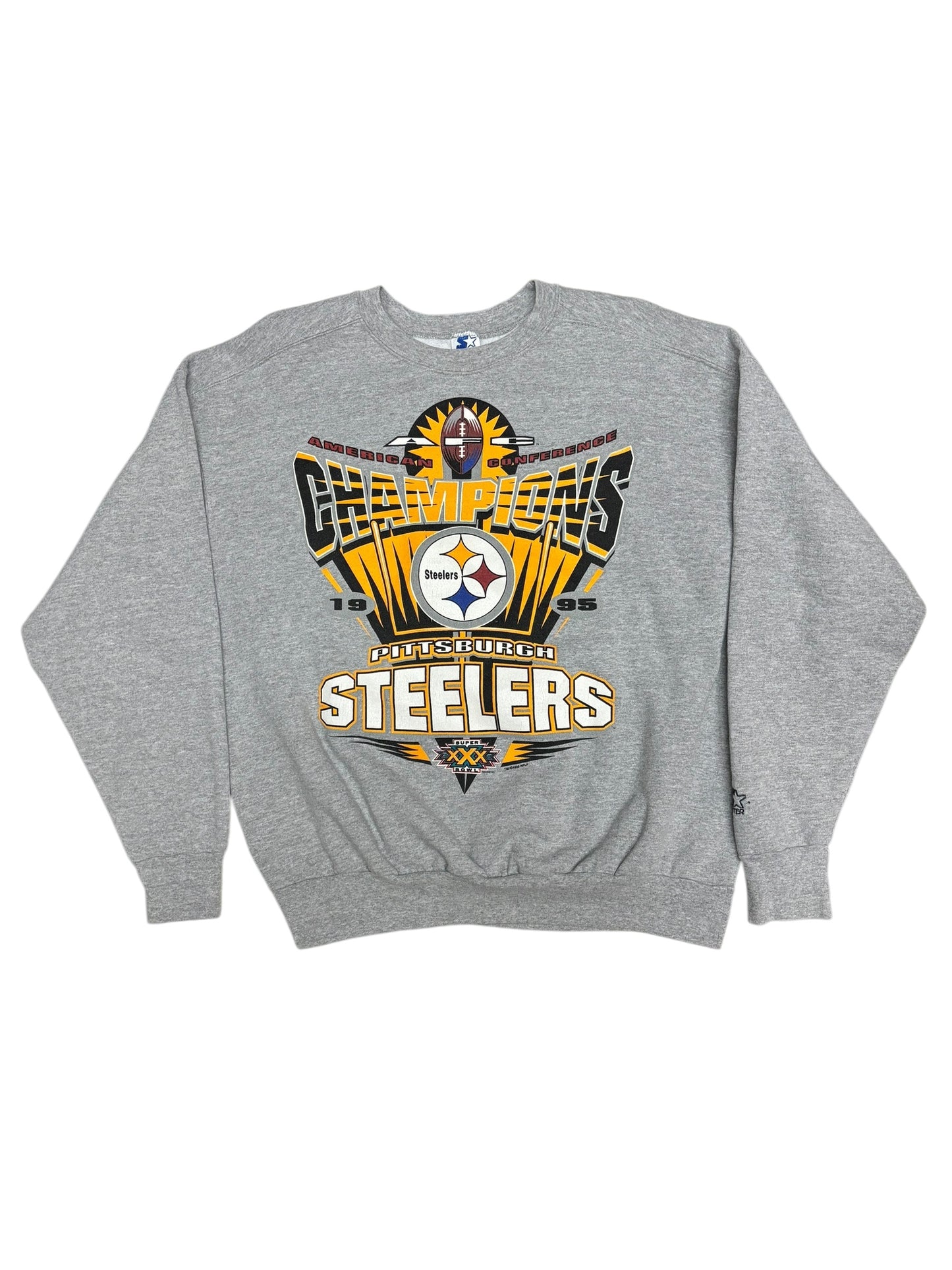 (L/XL) 1995 Steelers AFC Champs Starter Crewneck