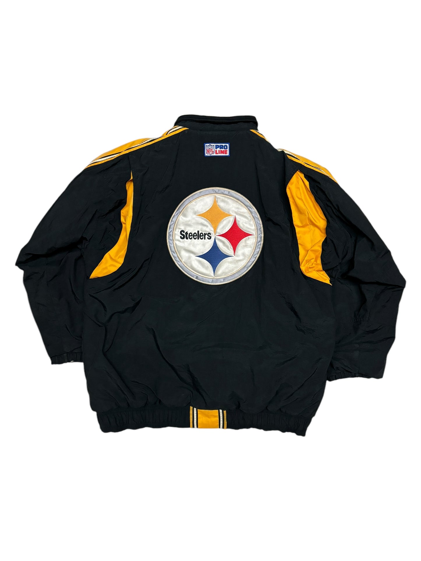 (L) Vintage Steelers Starter Full Zip Puffer Jacket