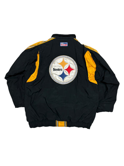 (L) Vintage Steelers Starter Full Zip Puffer Jacket