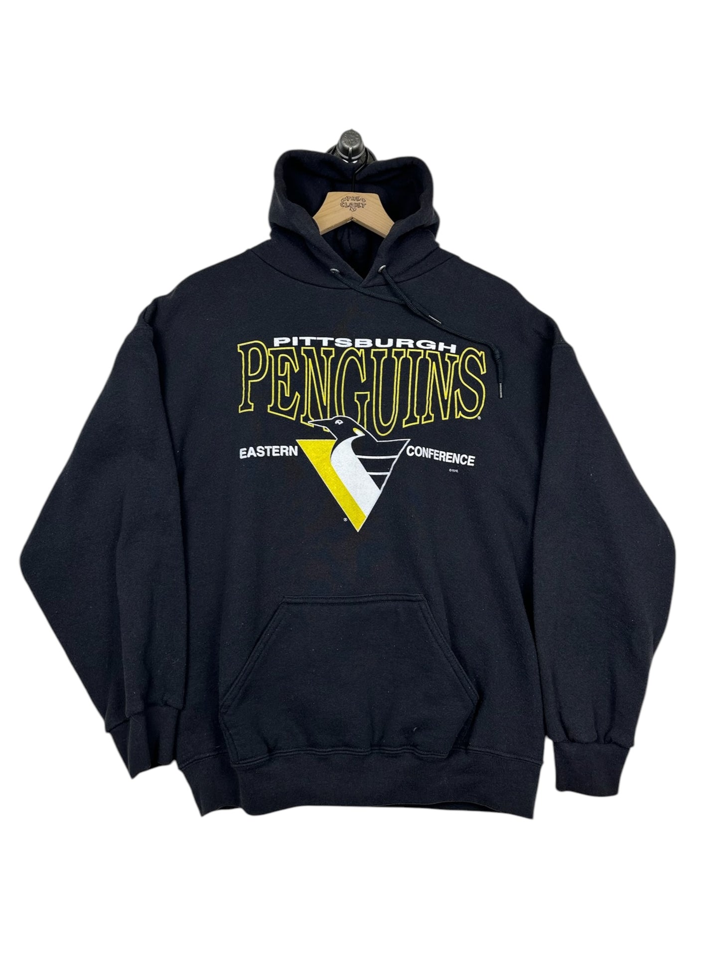 (S) Vintage 90's Penguins Eastern Conference Graphic Hoodie