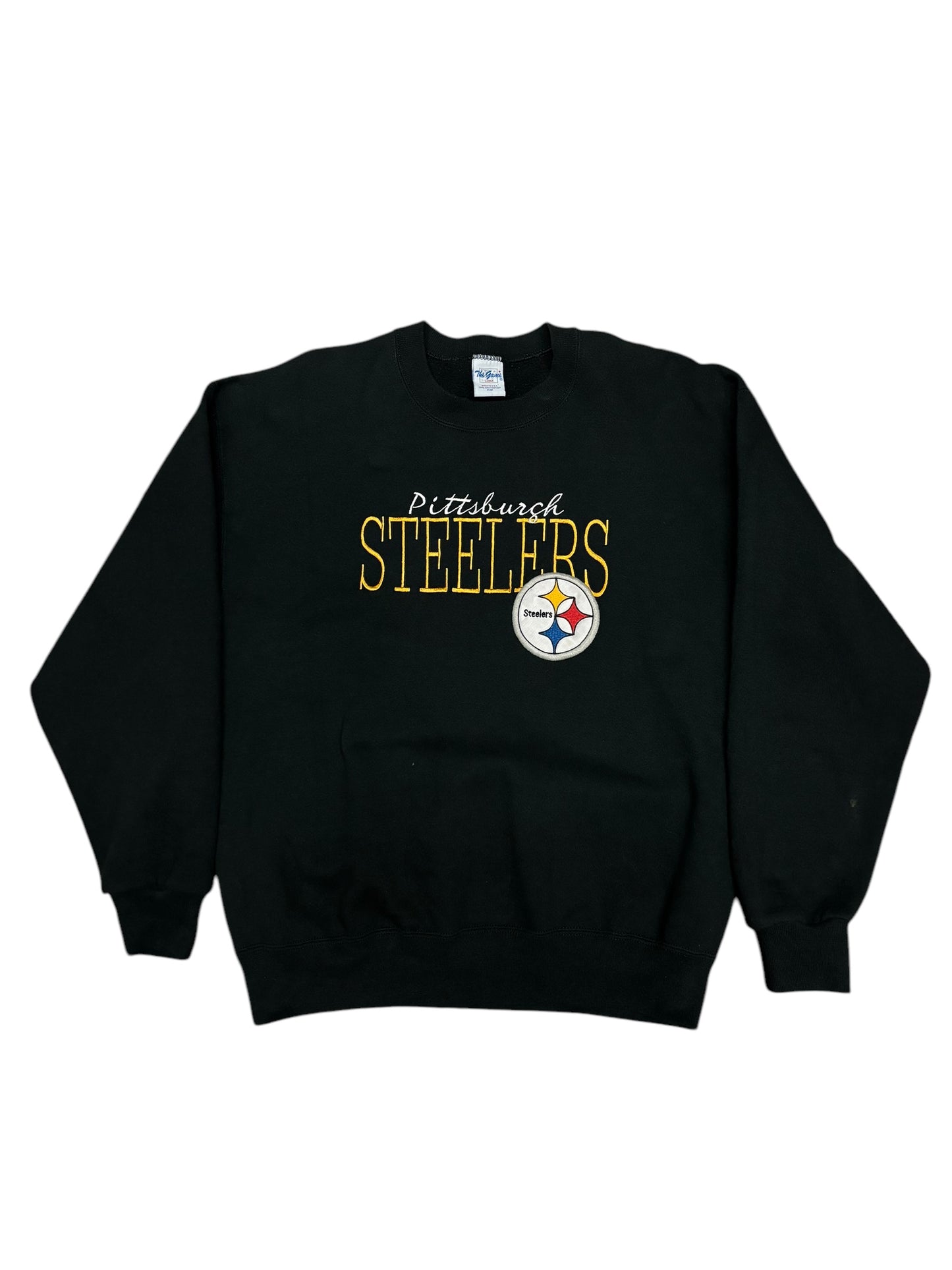 (L) Vintage Steelers Embroidered Crewneck