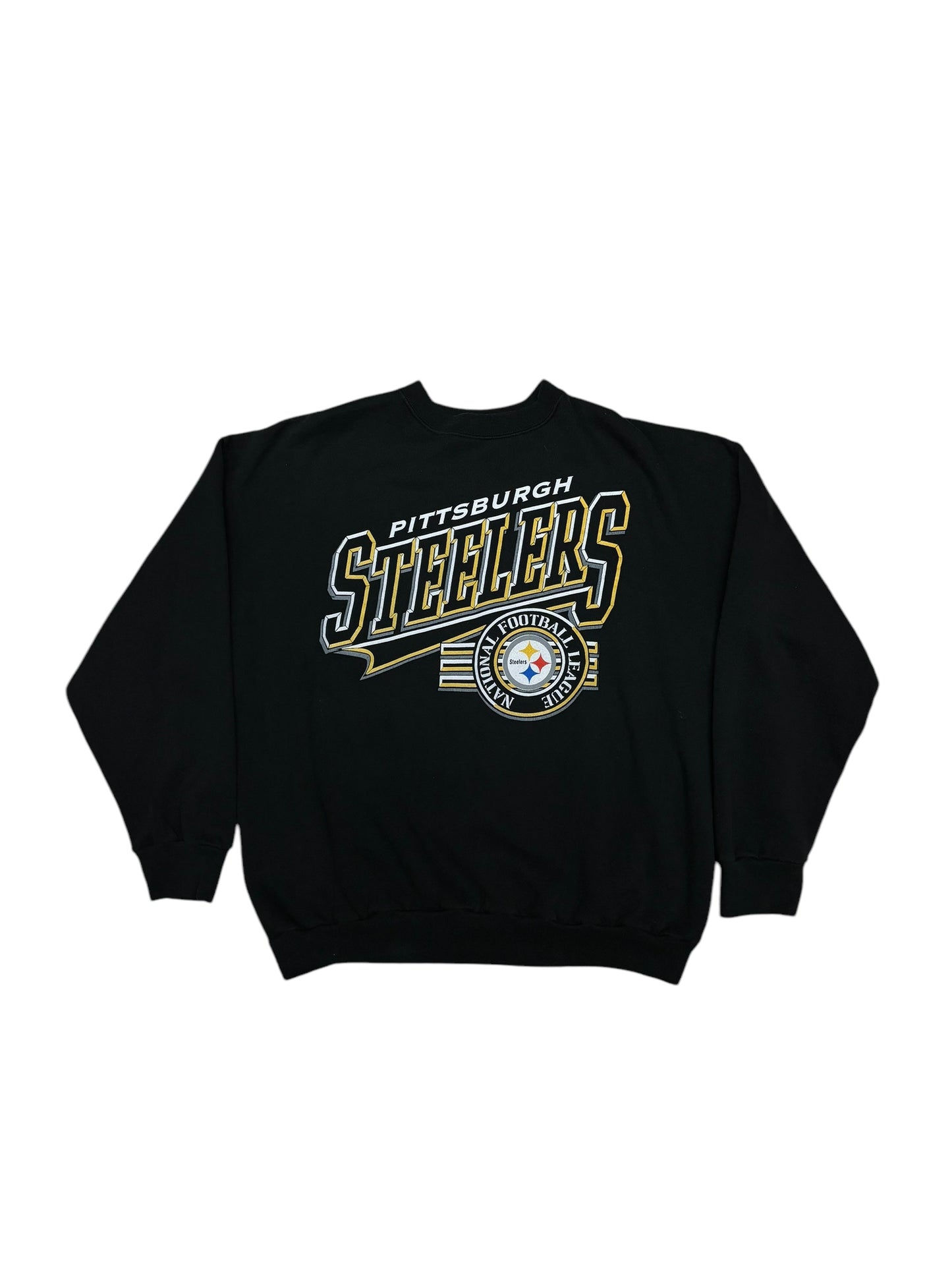 (L) Vintage Steelers Logo 7 Crewneck