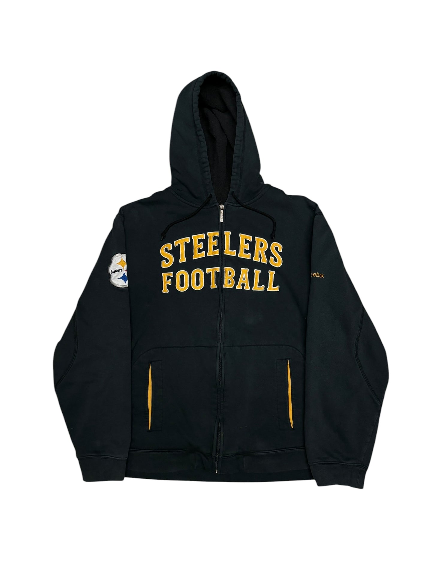 (M) Vintage Y2K Steelers Reebok Zip-up Hoodie